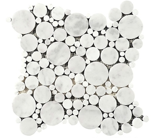 Carrara White Penny Round Marble Mosaic Tile