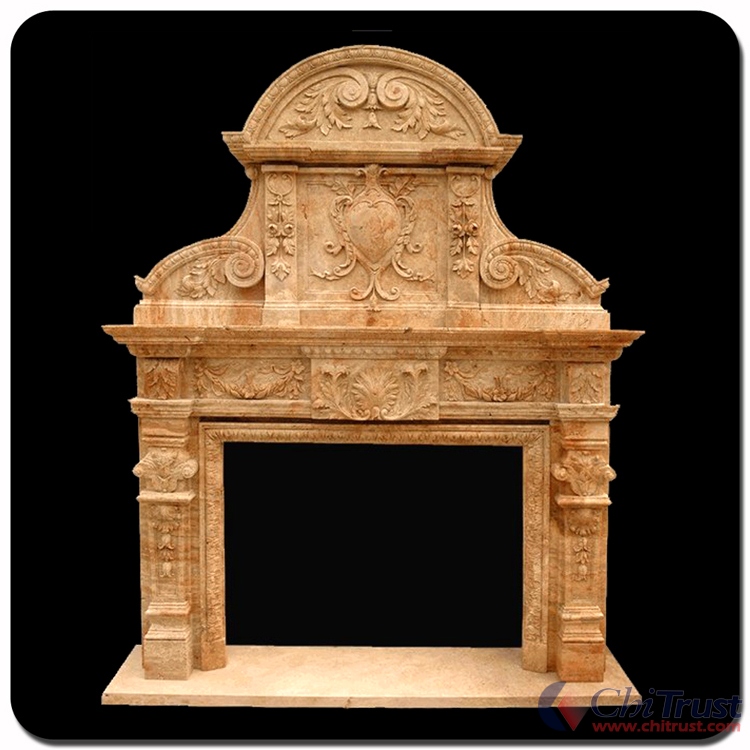 Cultured marble fireplace