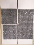 Nero Margiua tumbled mosaic tile