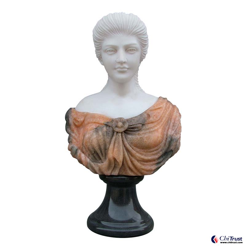 Girl marble bust statue