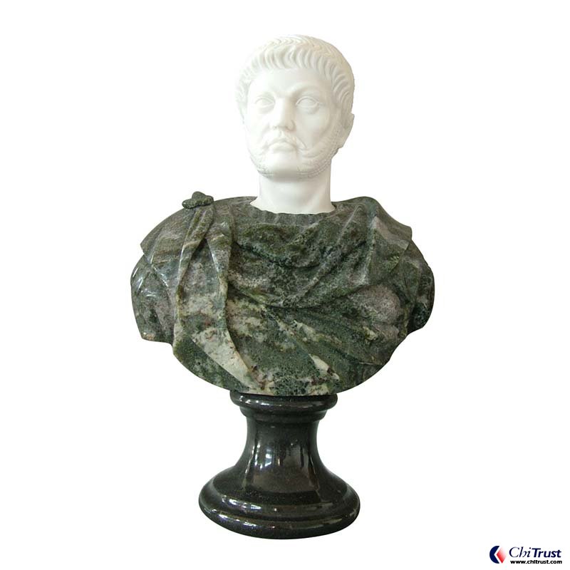 Hand carving roman greek bust