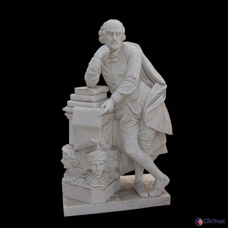 Philosopher White marble statue